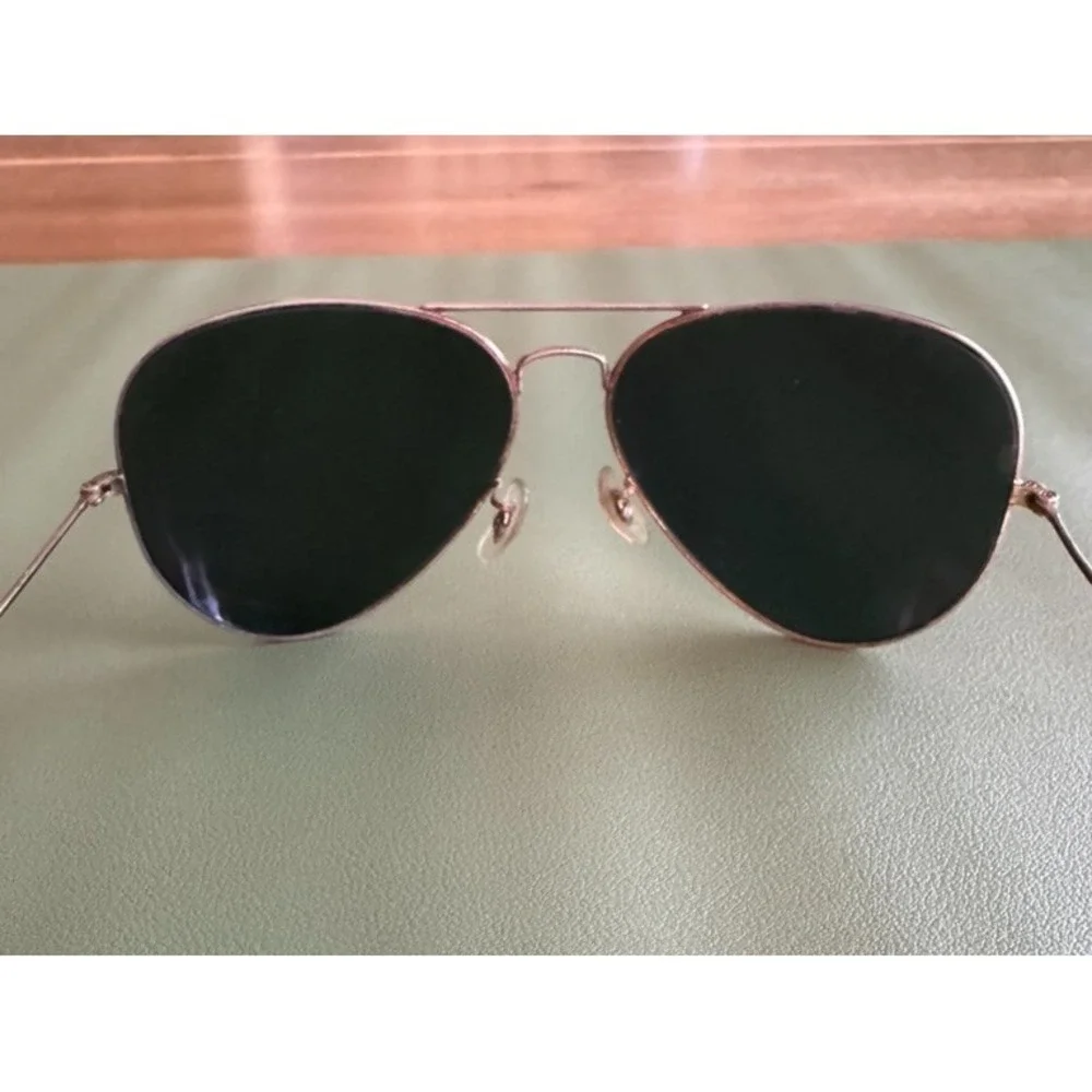 Ray-Ban Pilot Sunglasses Aviators Polarized Gold Tarnished Damaged For Parts